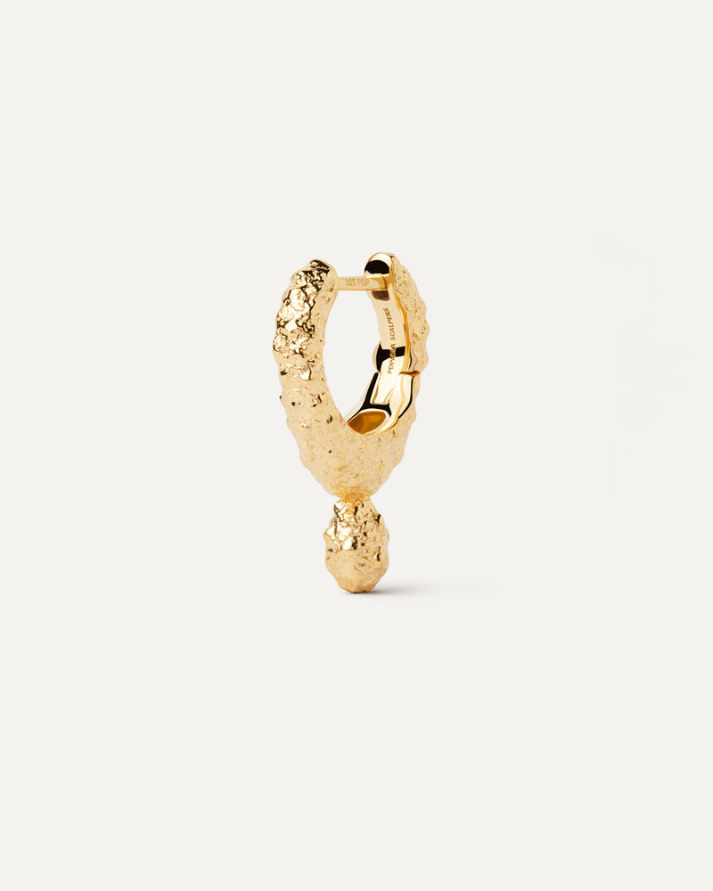 Orecchino A Cerchio Singolo Lava - 
  
    Argento sterling / Placcatura in Oro 18K
  
