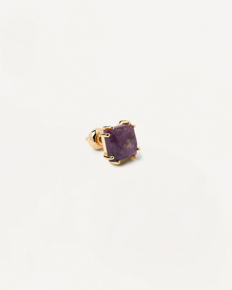 Suki Charoite Single Earring - 
  
    Sterling Silver / 18K Gold plating
  
