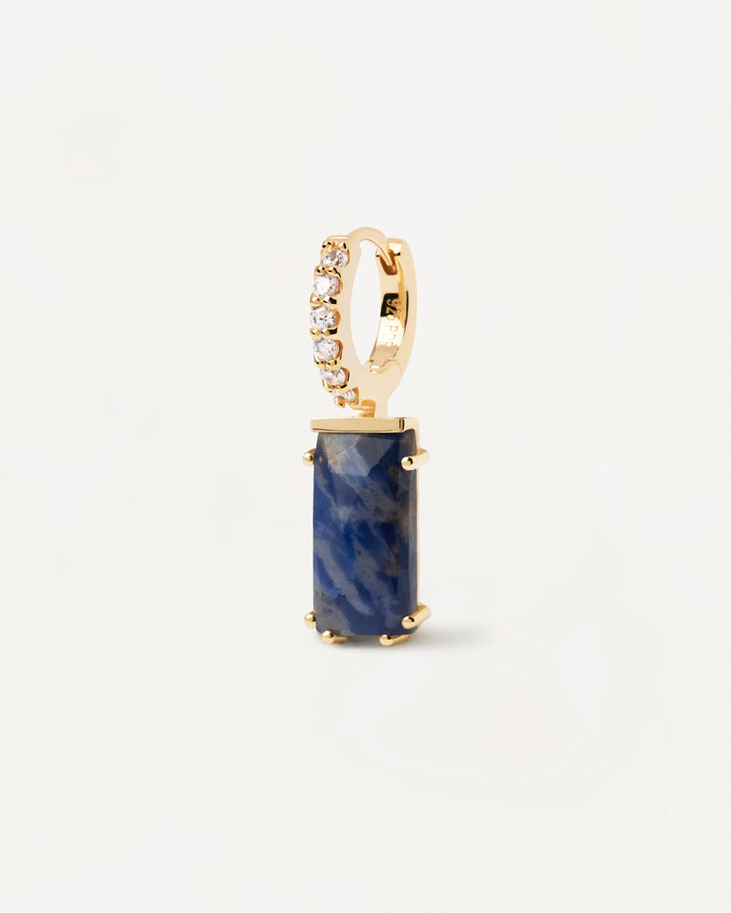 Kaori Sodalite Single Earring - 
  
    Sterling Silver / 18K Gold plating
  
