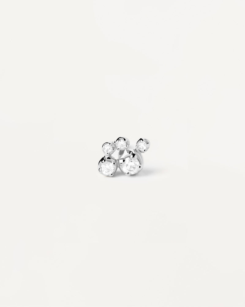 Clou d'oreille individuel en argent Bubble - 
  
    Argent massif
  
