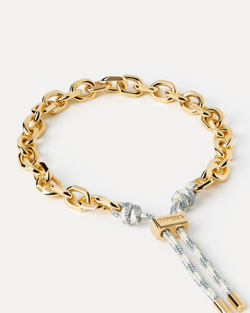 Bracciale Catena e Corda Sky Essential - 
  
    Ottone / Placcatura in Oro 18K
  
