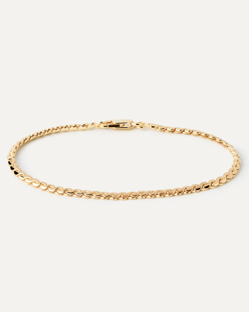 Serpentine Chain Bracelet - 
  
    Sterling Silver / 18K Gold plating
  
