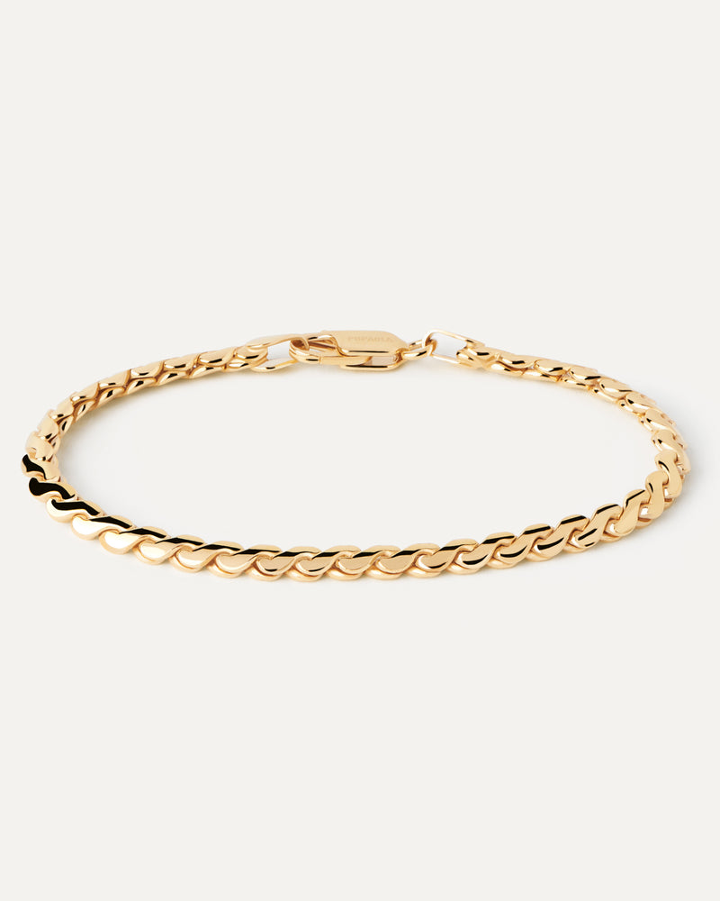 Large Serpentine Chain Bracelet - 
  
    Sterling Silver / 18K Gold plating
  
