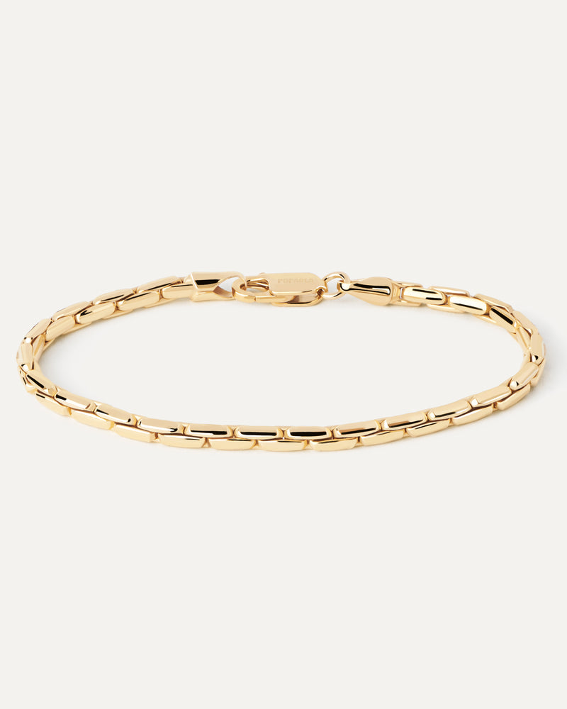 Bracciale a Catena Large Boston - 
  
    Argento sterling / Placcatura in Oro 18K
  
