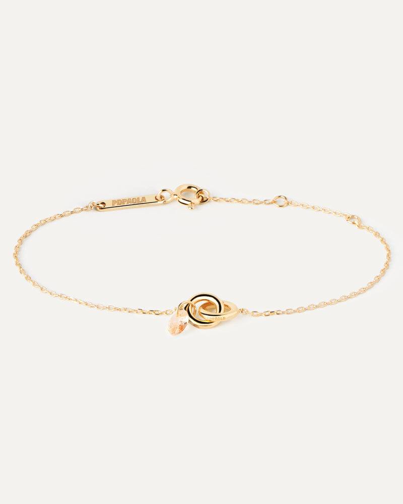 Bracciale Lily pesca - 
  
    Argento sterling / Placcatura in Oro 18K
  
