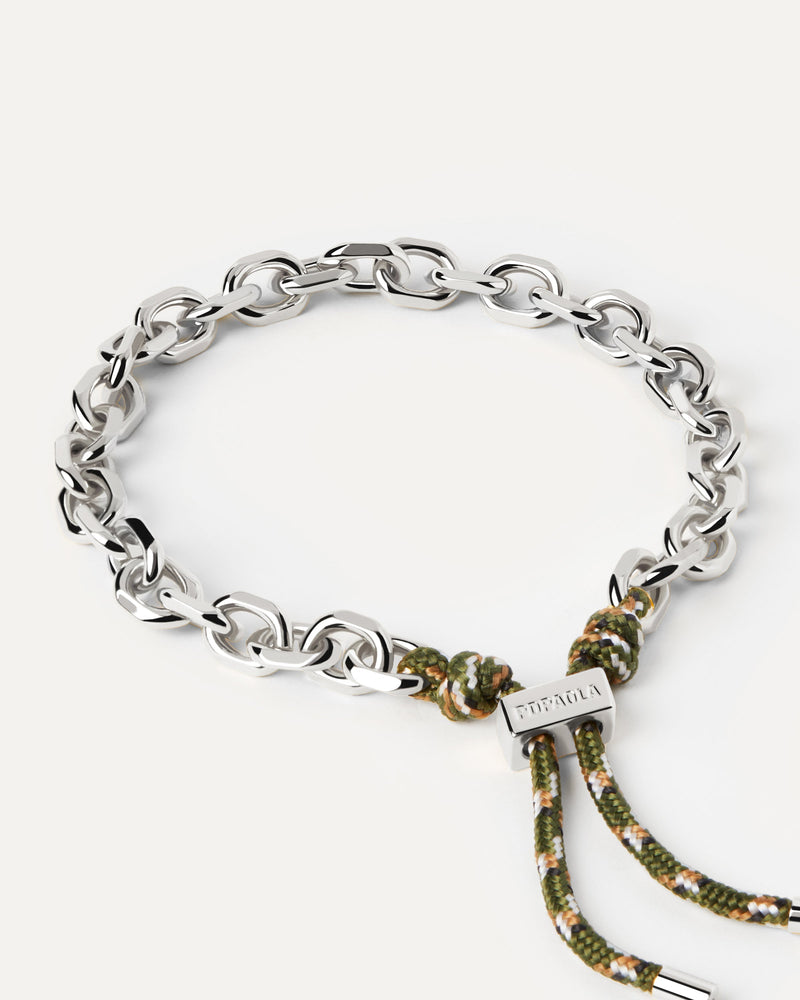 Cottage Essential Rope and Chain Bracelet - 
  
    Brass / Rhodium silver plating
  
