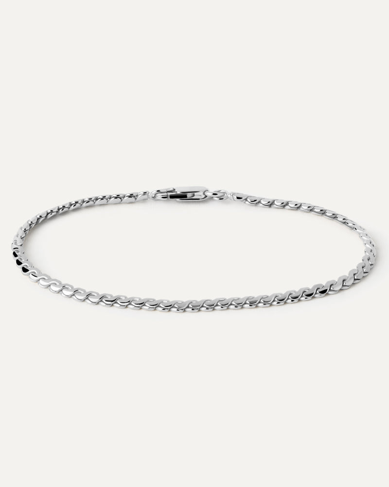 Bracelet Chaîne en Argent Serpentine - 
  
    Argent massif
  
