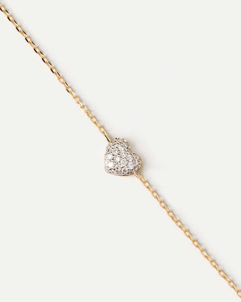 Diamonds and gold Heart bracelet - 
  
    18K Gold
  
