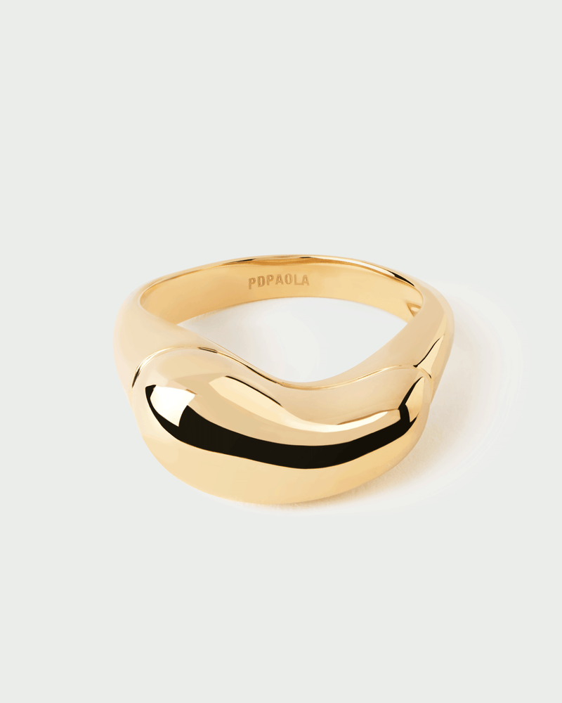 Anillo Aqua - 
  
    Plata de Ley / Baño de Oro 18K
  
