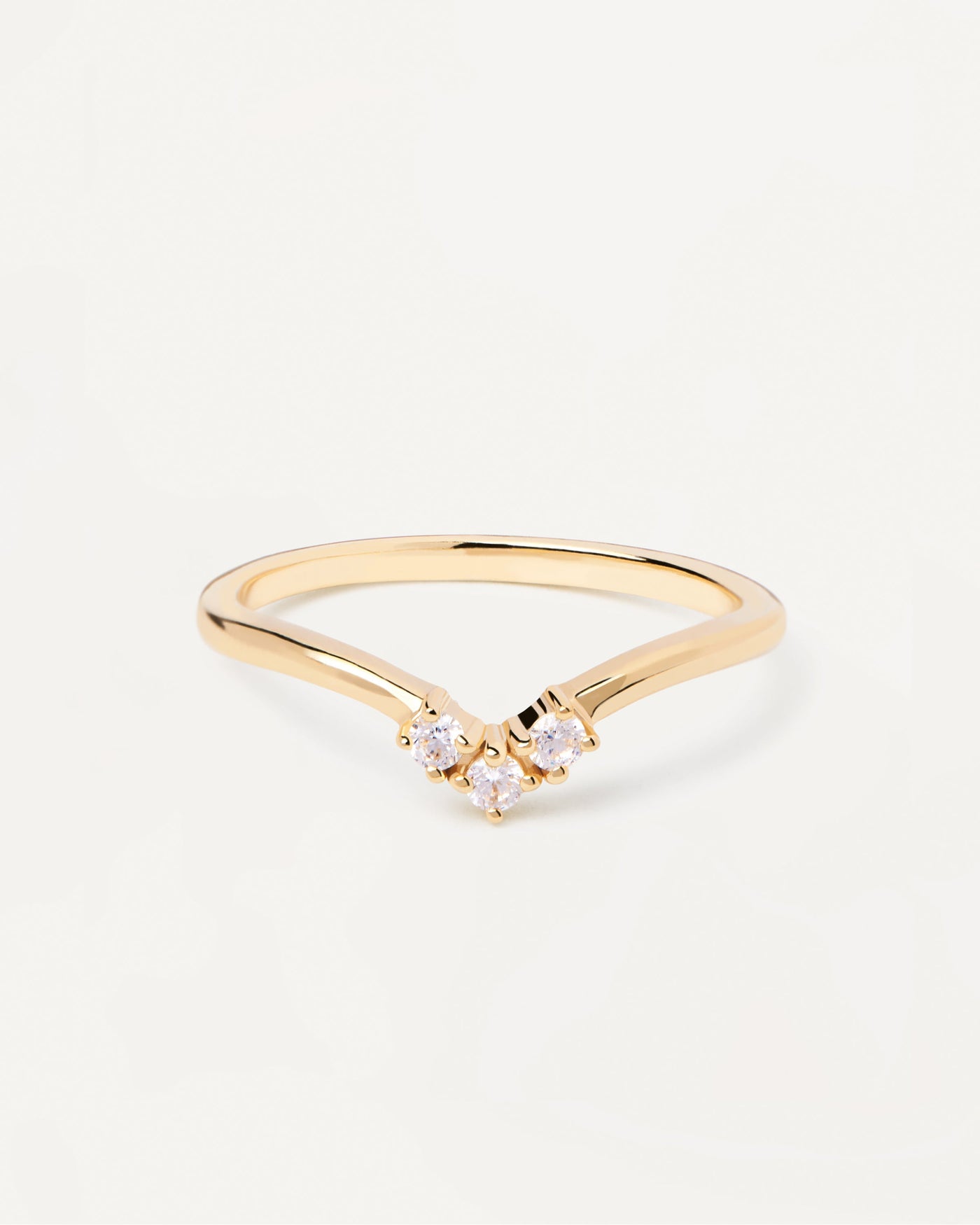 Yellow Gold Crown Shaped Ring With CZs – TAMAYO GOLD LLC
