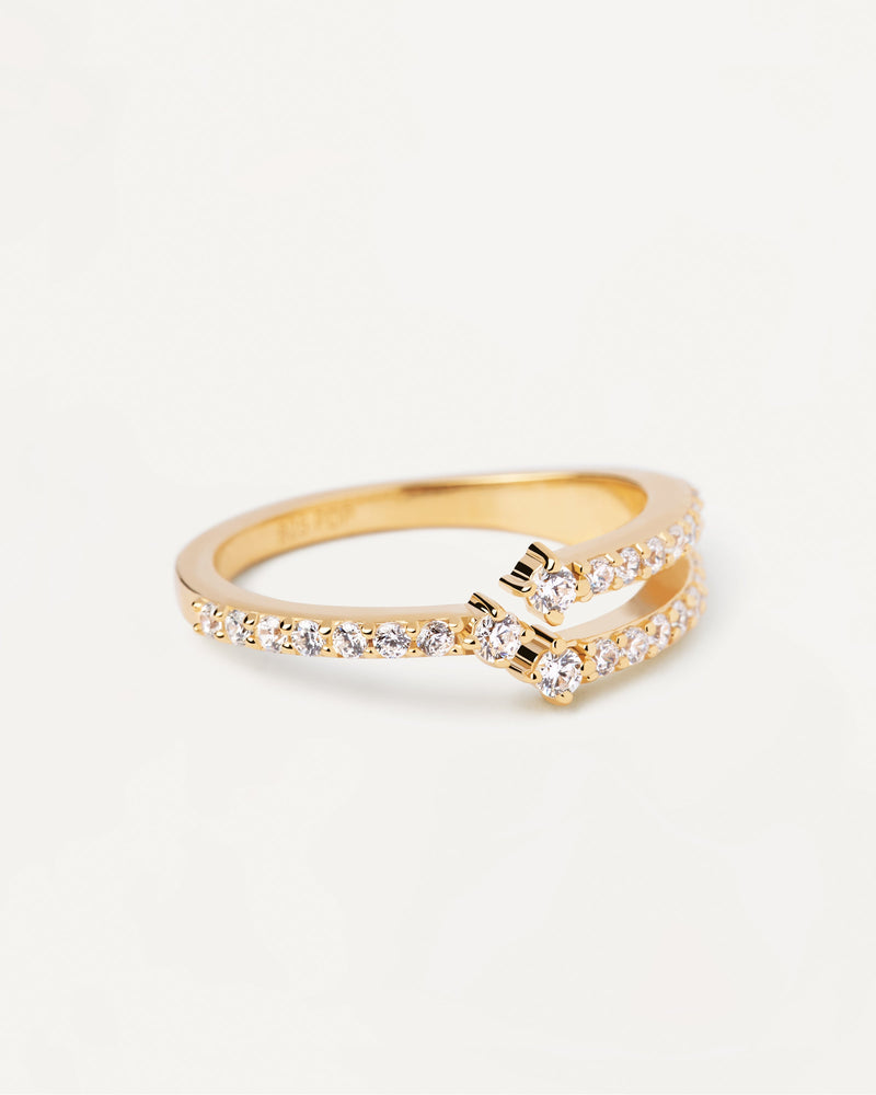 Anillo Sisi - 
  
    Plata de Ley / Baño de Oro 18K
  
