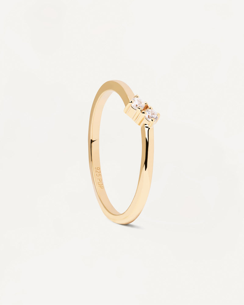 Couplet Ring - 
  
    Sterling Silver / 18K Gold plating
  
