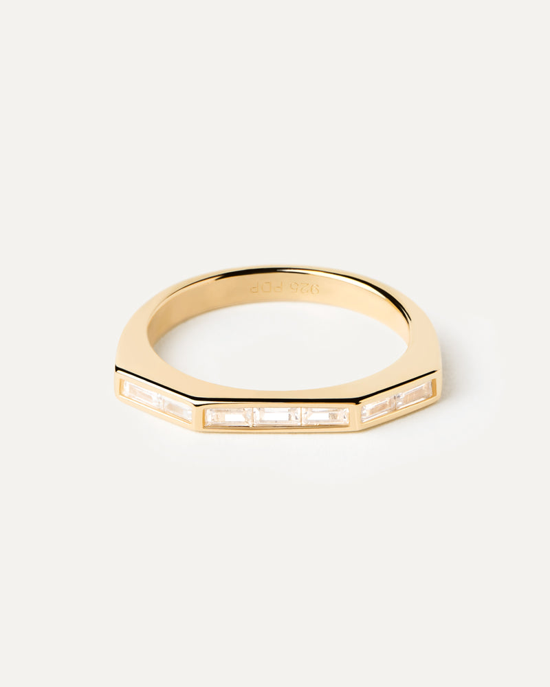 Anillo Bari - 
  
    Plata de Ley / Baño de Oro 18K
  
