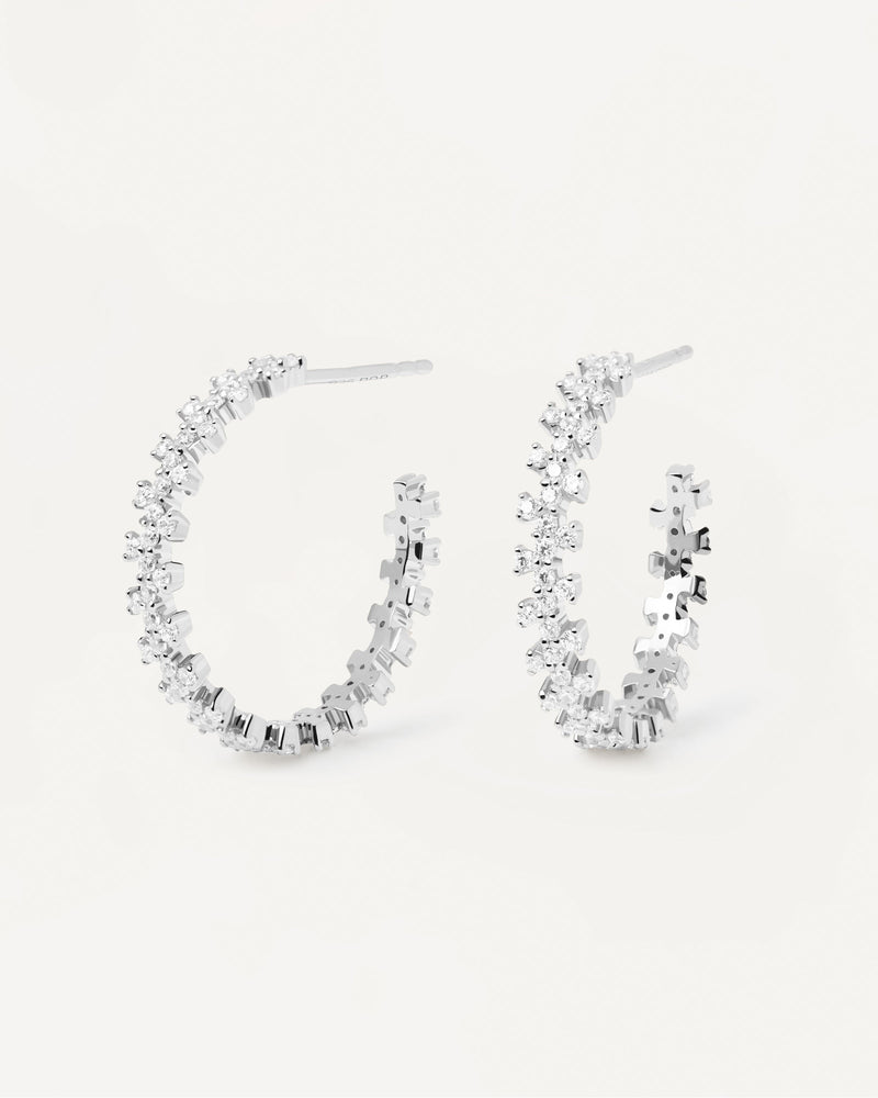 Boucles d'Oreilles en Argent Crown - 
  
    Argent massif
  
