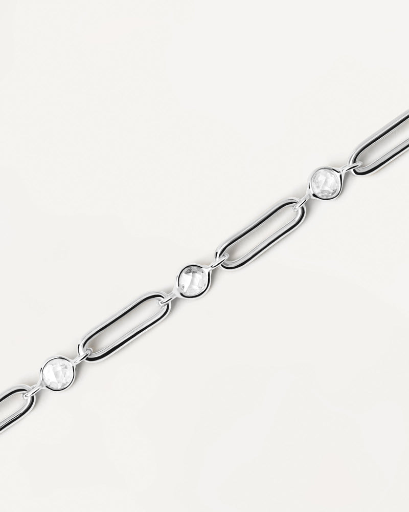 Bracelet Chaine en Argent Miami - 
  
    Argent massif
  
