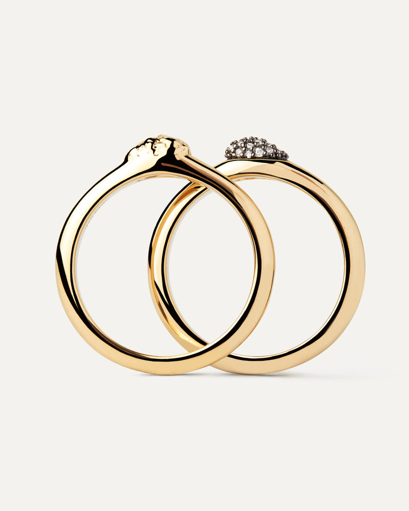 Set Di Anelli The Rocks - 
  
    Argento sterling / Placcatura in Oro 18K
  
