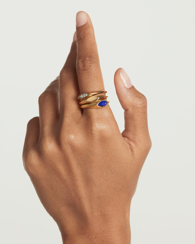 Duke Stamp Ring - 
  
    Sterling Silver / 18K Gold plating
  
