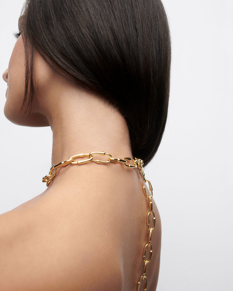 Loop chain necklace - 
  
    Brass / 18K Gold plating
  
