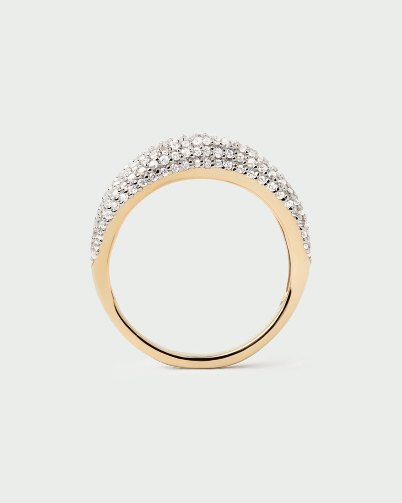 Anillo Pavé Sense - 
  
    Plata de Ley / Baño de Oro 18K
  
