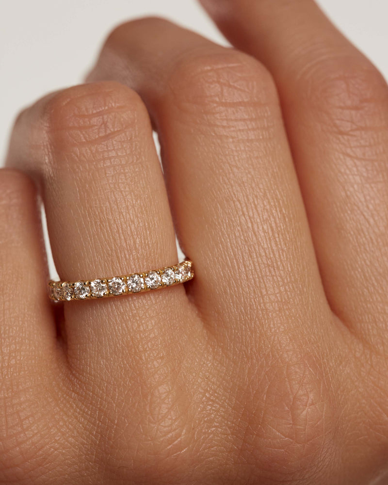 Diamonds and gold Eternity Supreme Ring - 
  
    18K Gold
  
