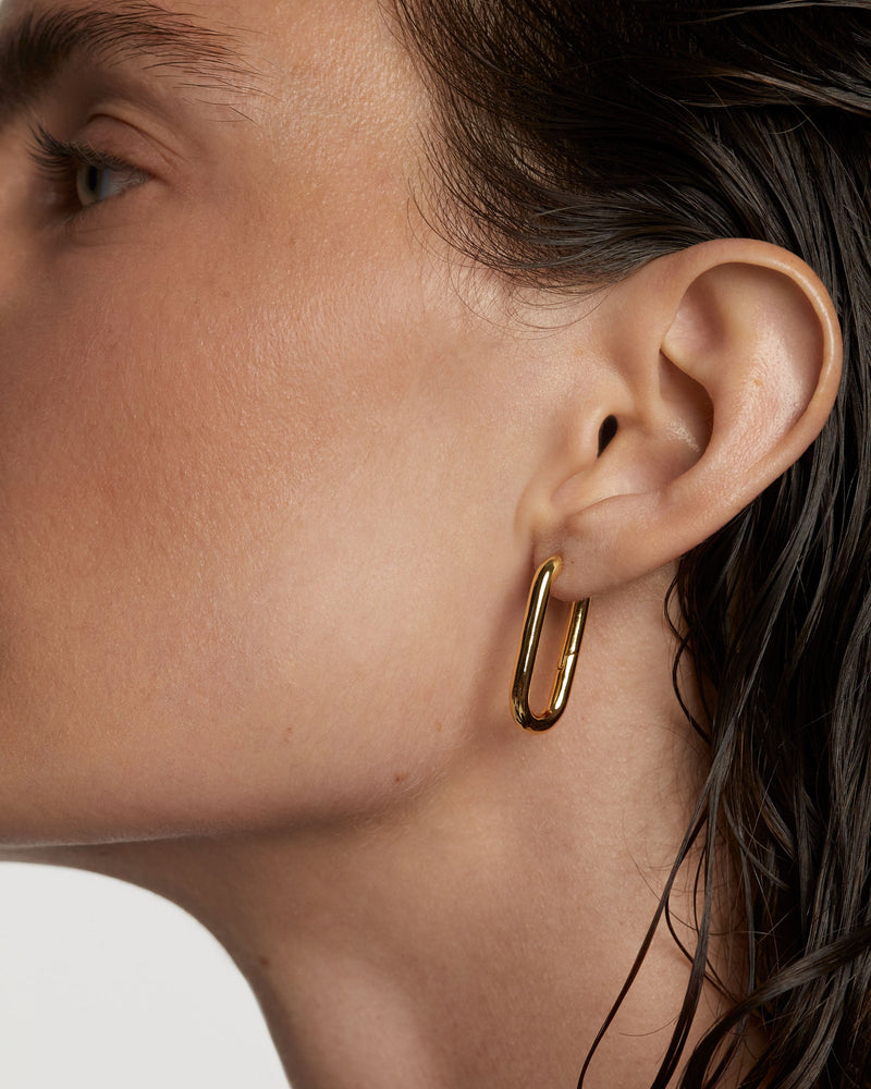 Beat Hoop Earrings - 
  
    Brass / 18K Gold plating
  
