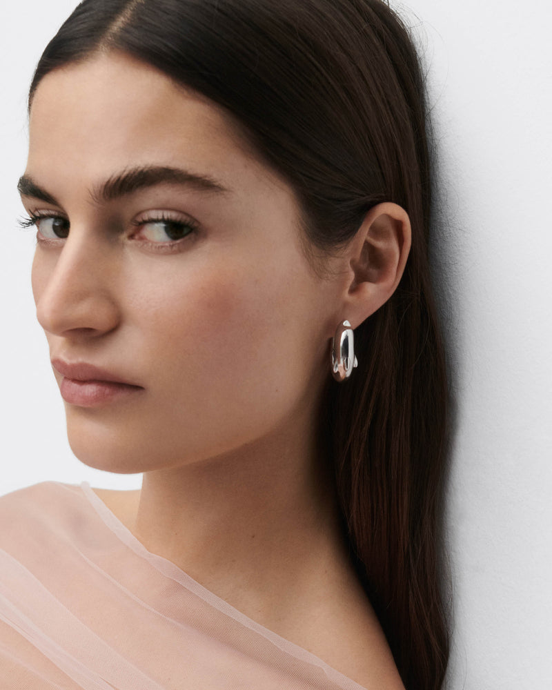 Orecchini a cerchio in argento Dolphin - 
  
    Argento sterling
  
