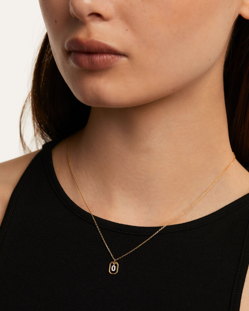 Mini Letter O Necklace - 
  
    Sterling Silver / 18K Gold plating
  
