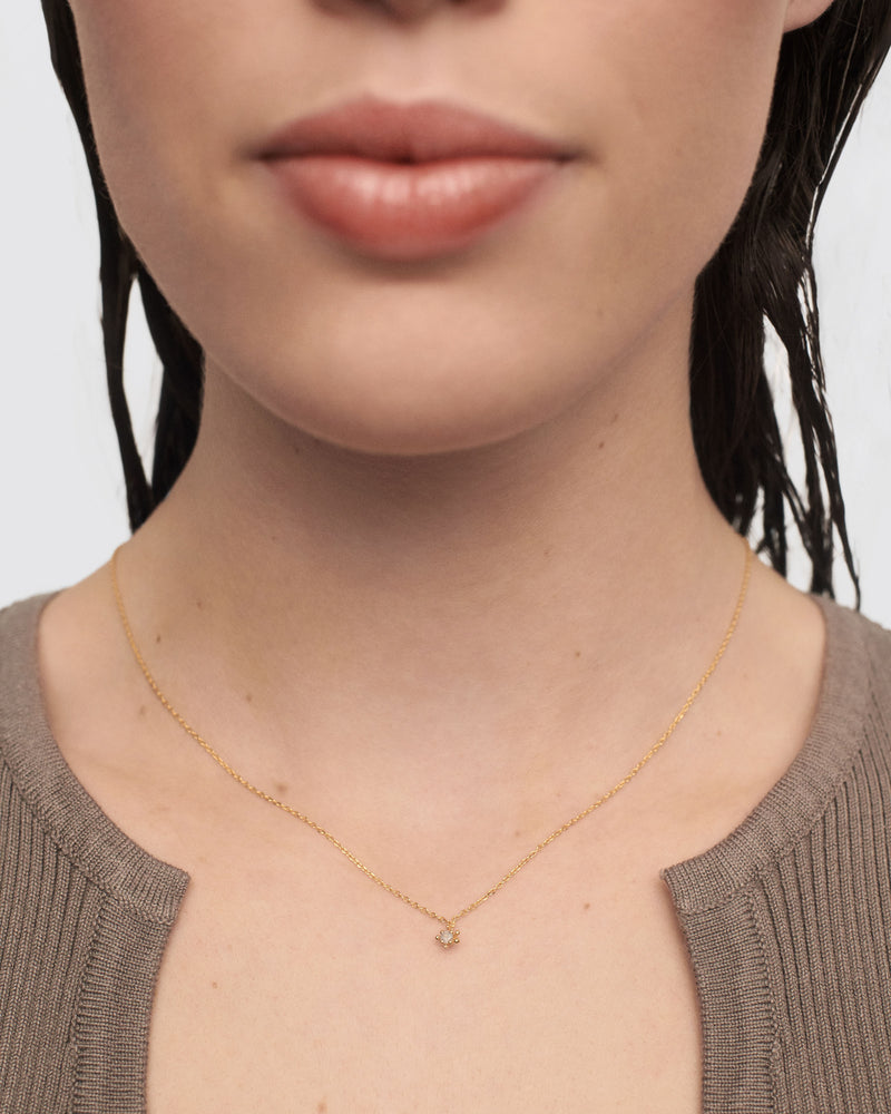 Grey Fleur necklace - 
  
    Sterling Silver / 18K Gold plating
  
