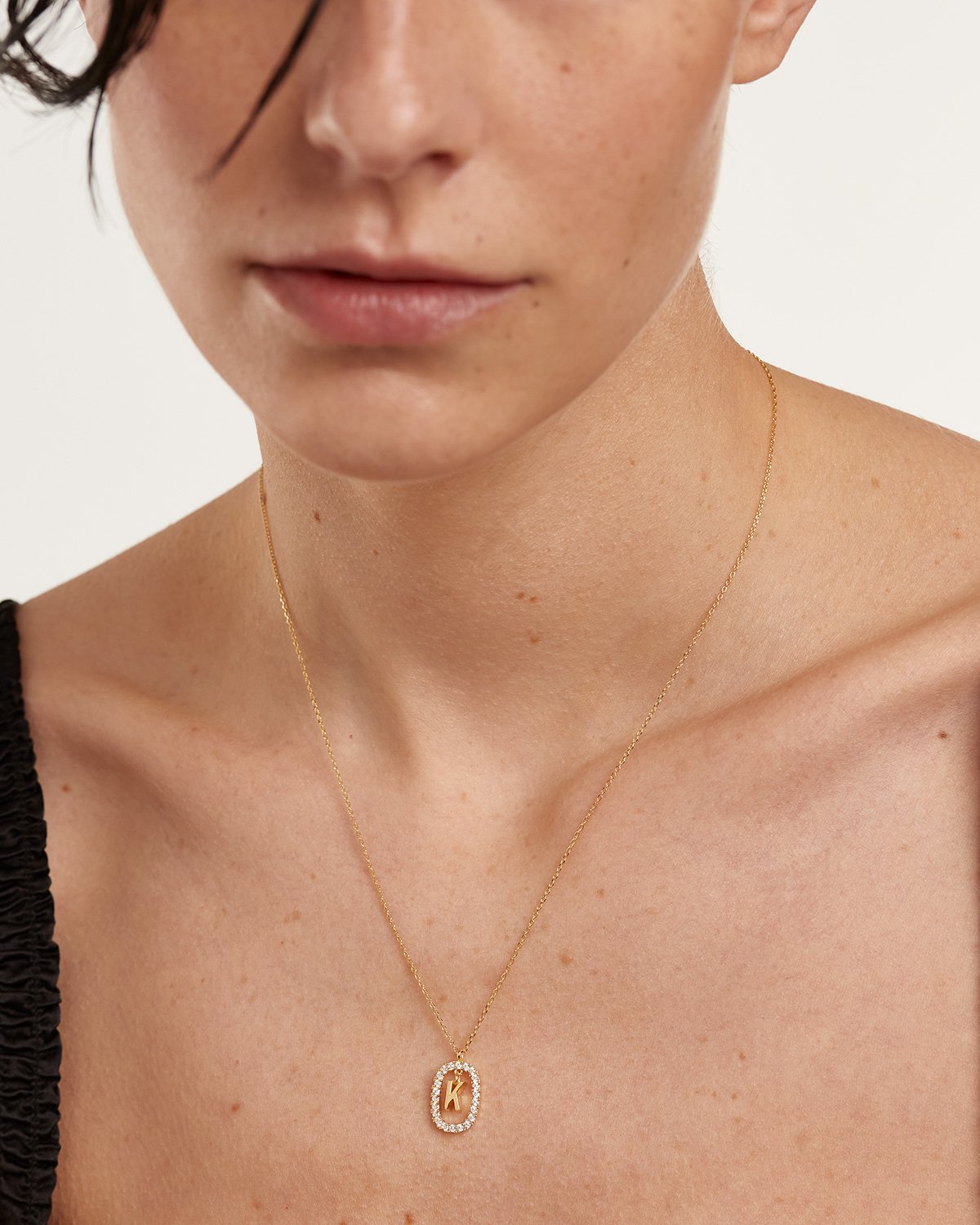 Collana in Diamanti e Oro Con Lettera K - 
  
    Oro 18K
  
