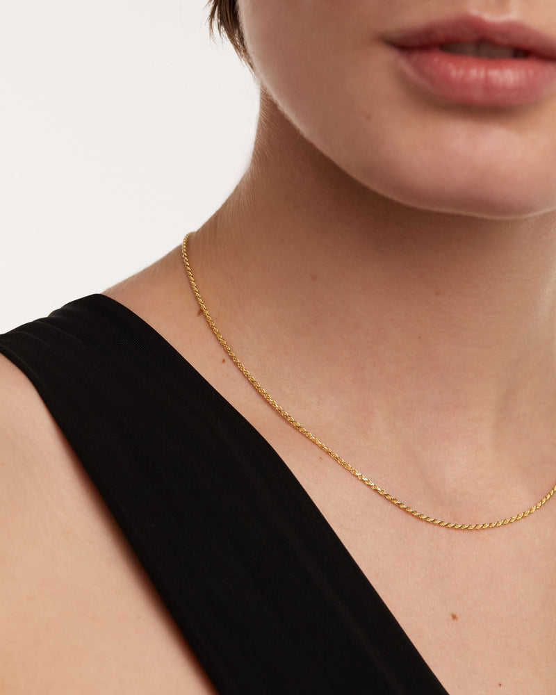 Gold Rope Chain Necklace - 
  
    18K Gold
  
