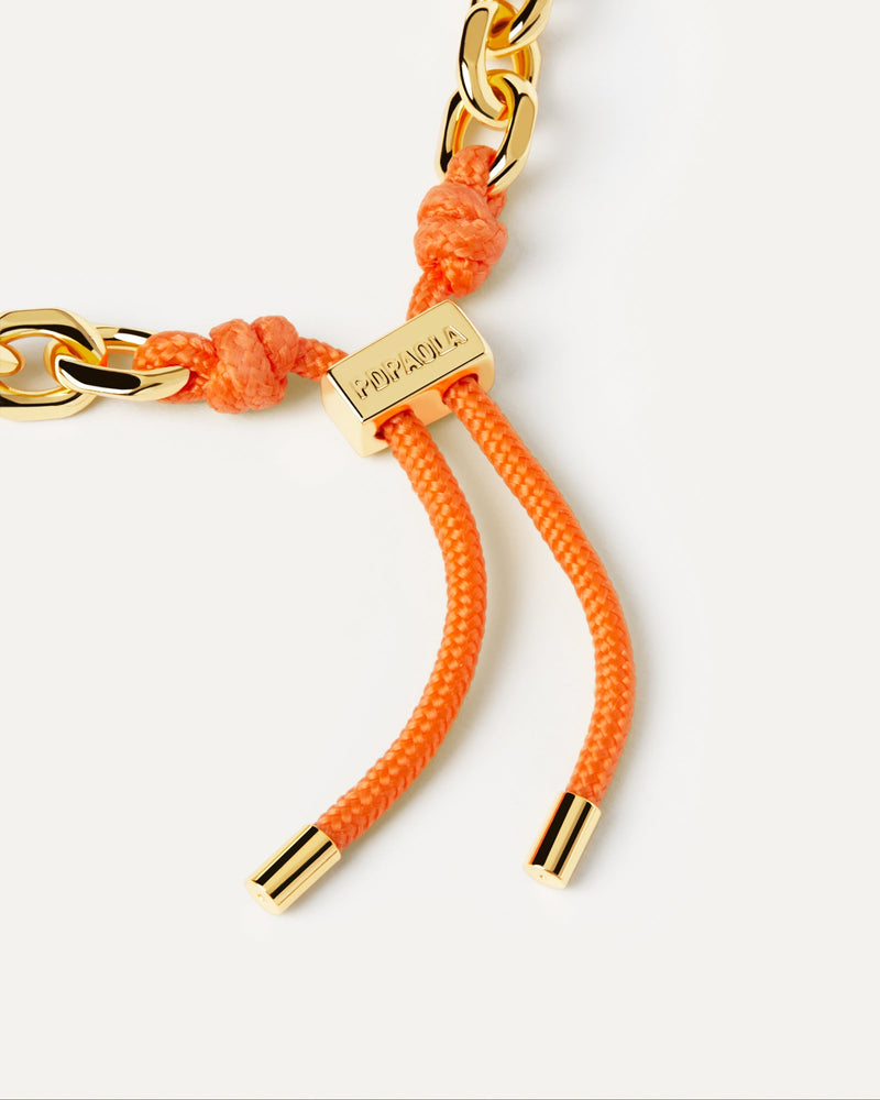 Pulsera Cordón y Cadena Tangerine Essential - 
  
    Latón / Baño de Oro 18K
  
