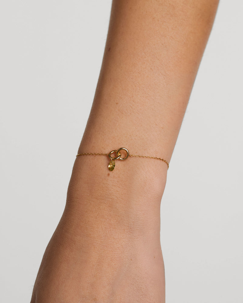 Lily grüner Armband - 
  
    Sterling Silber / 18K Goldplattierung
  
