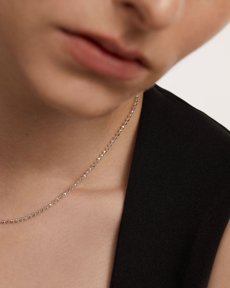 Ball Chain Silver Necklace - 
  
    Sterling Silver
  
