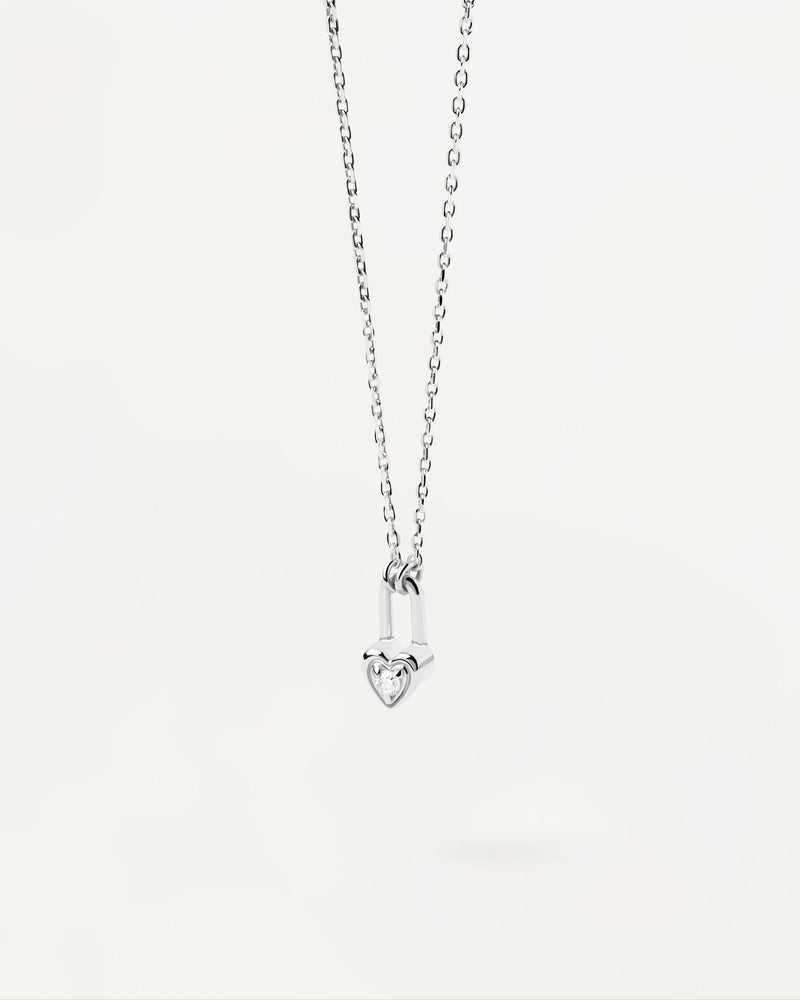 Heart Padlock Silver Necklace - 
  
    Sterling Silver
  
