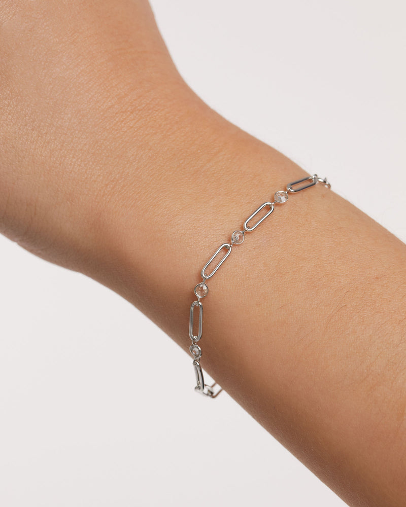 Bracciale a Catena in Argento Miami - 
  
    Argento sterling
  
