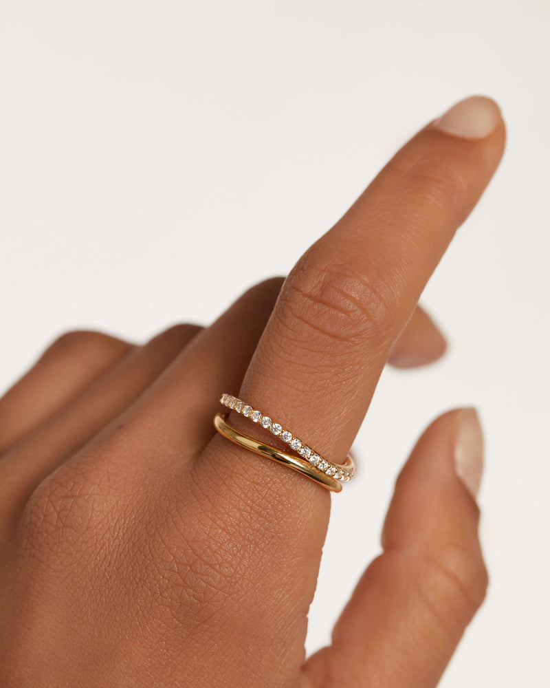 Twister Ring - 
  
    Sterling Silber / 18K Goldplattierung
  
