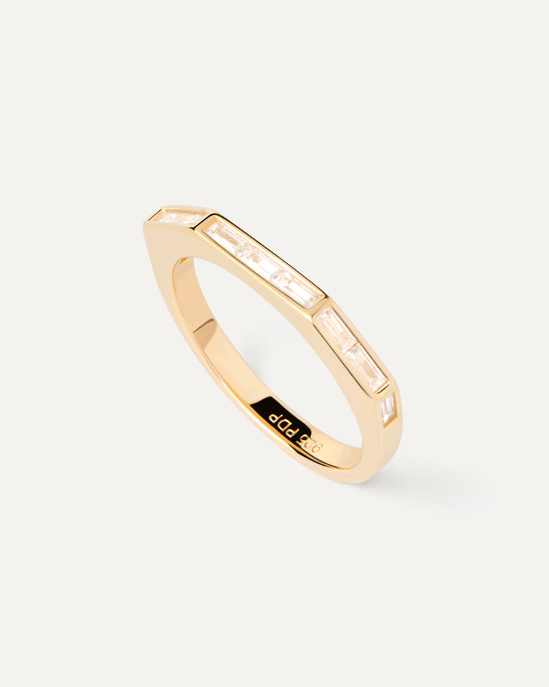 Anillo Bari - 
  
    Plata de Ley / Baño de Oro 18K
  
