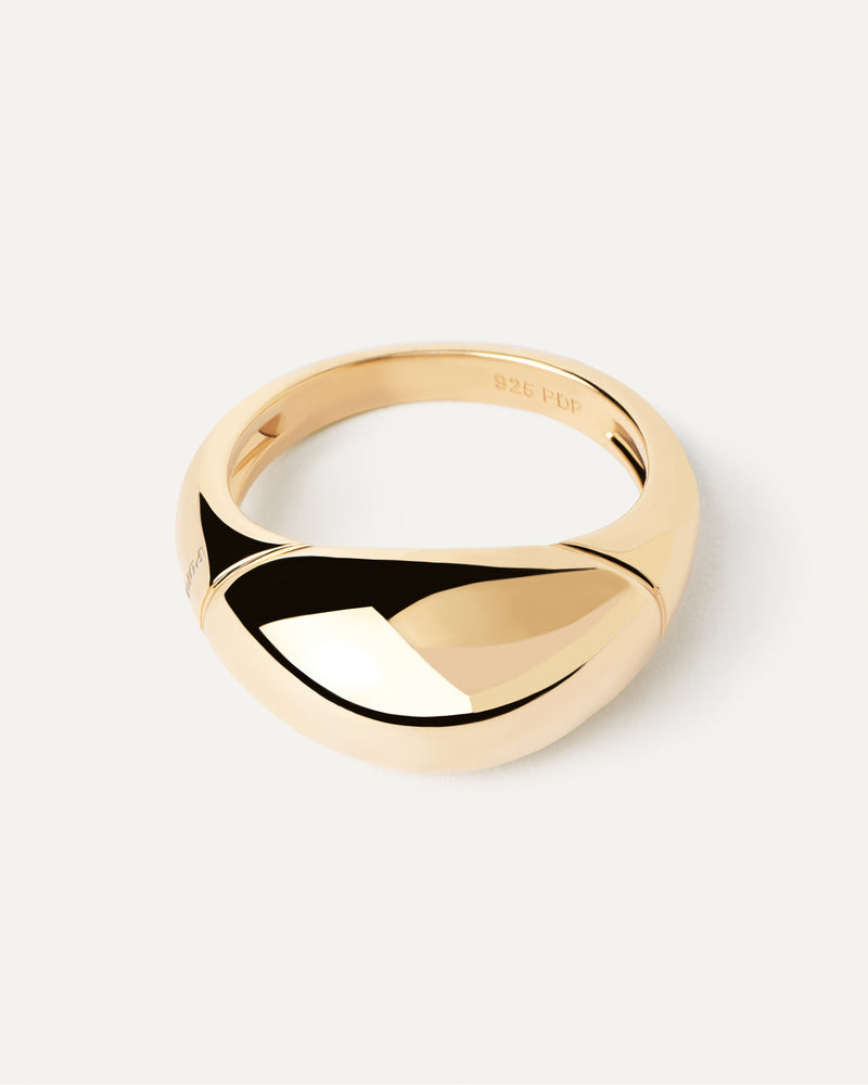 Anillo Bamboo - 
  
    Plata de Ley / Baño de Oro 18K
  
