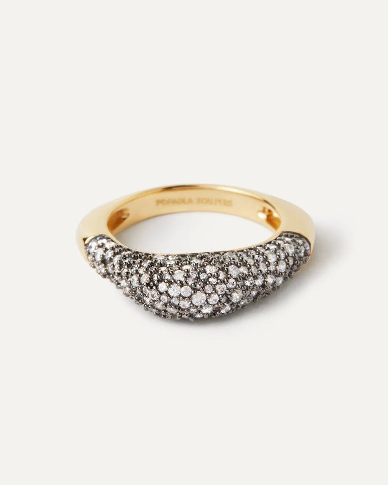 Anillo Pavé Duna - 
  
    Plata de Ley / Baño de Oro 18K
  
