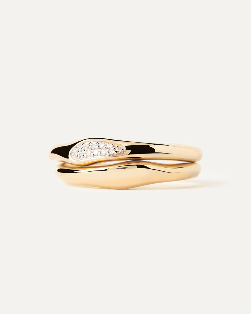 Onda ringset - 
  
    Sterling Silber / 18K Goldplattierung
  
