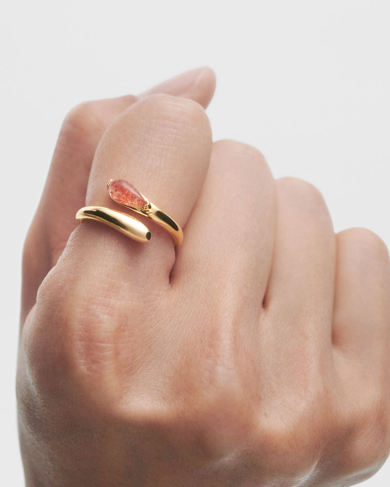 Sunstone Kalia ring - 
  
    Sterling Silver / 18K Gold plating
  
