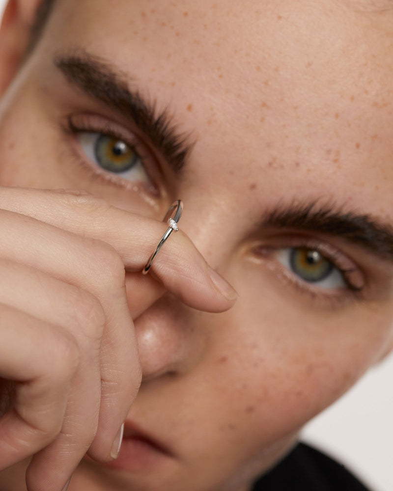 Bague en Argent Leaf - 
  
    Argent massif
  
