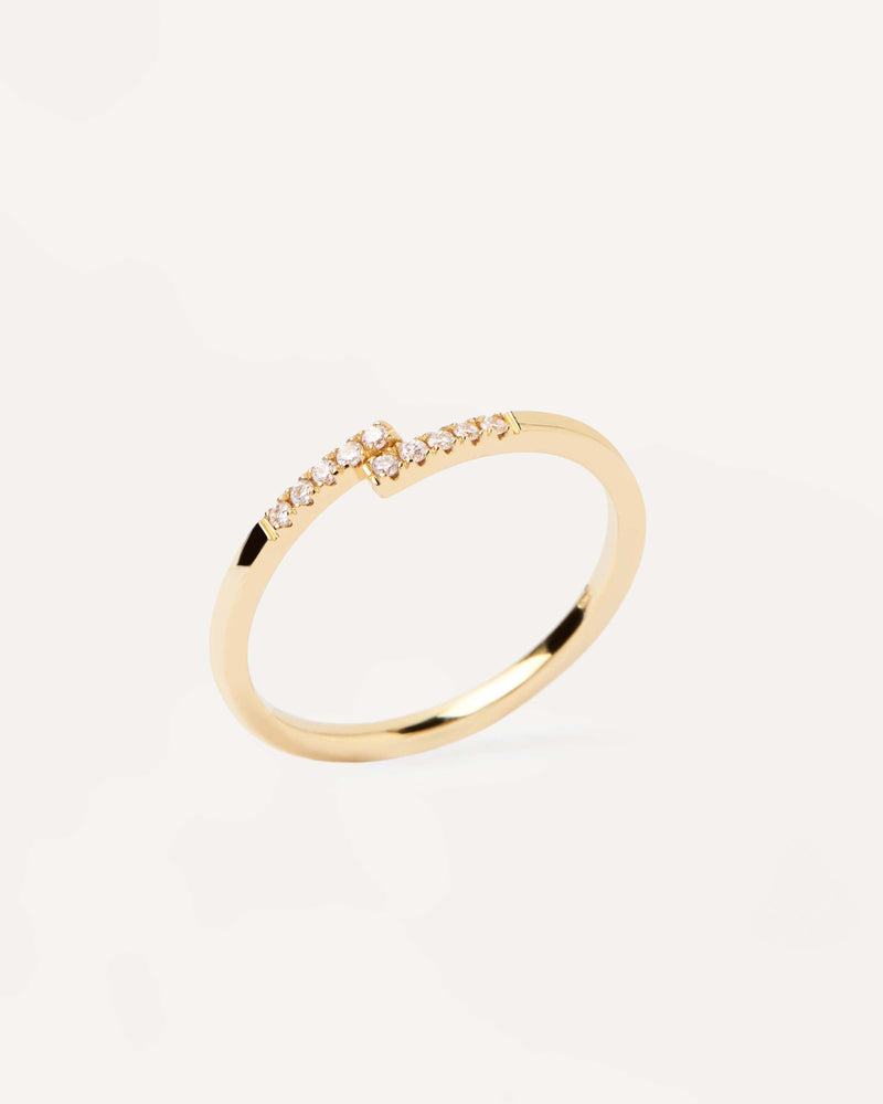 Diamonds and gold Cross Ring - 
  
    18K Gold
  
