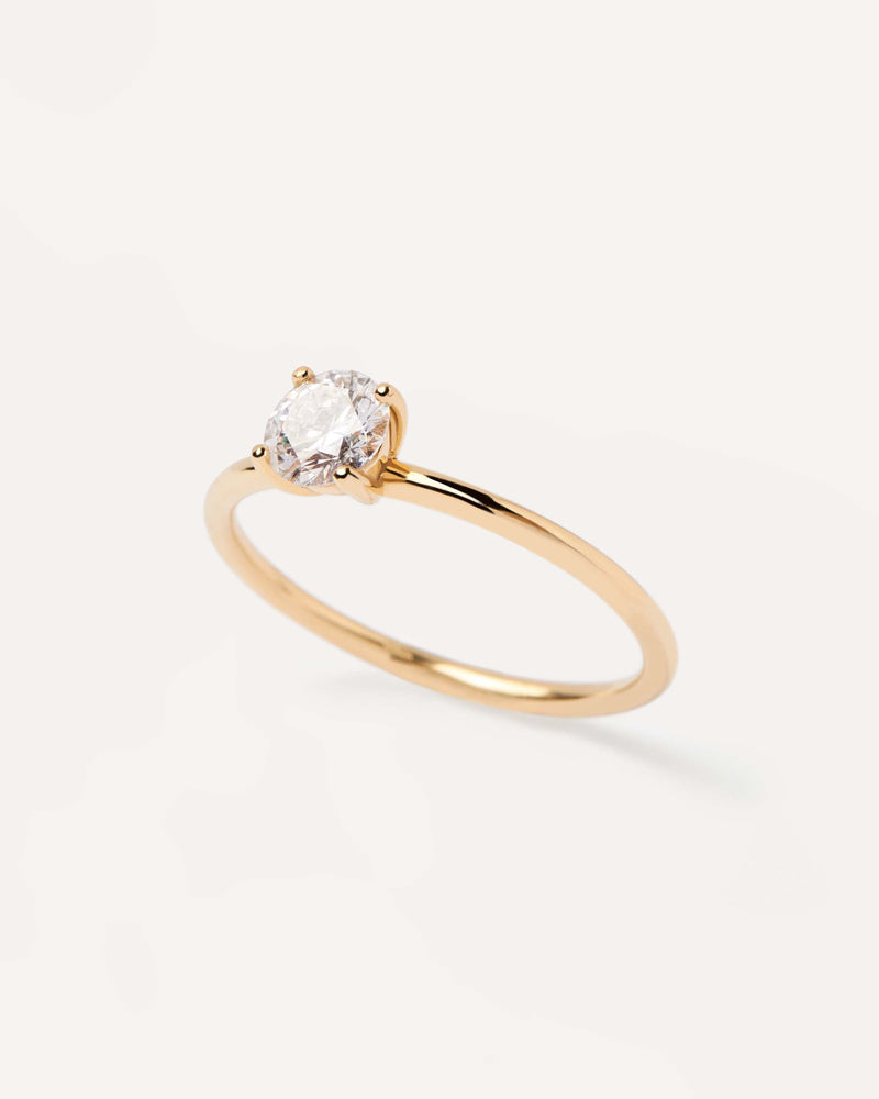 GoldRing mit Diamanten Solitaire Supreme - 
  
    18 kt Gold
  
