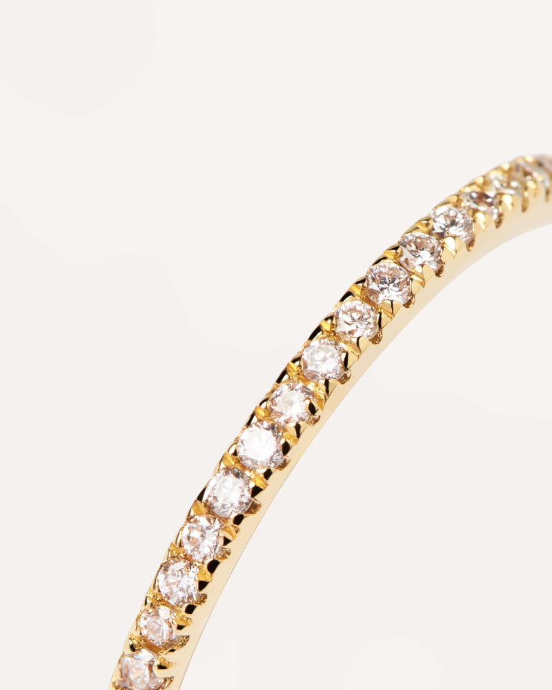 Diamonds and gold Eternity Mini Ring - 
  
    18K Gold
  
