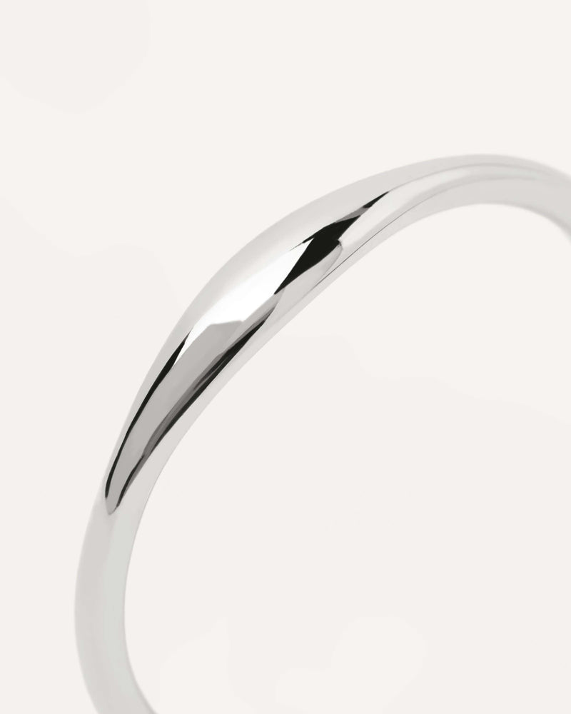 White Gold Wave Ring - 
  
    18K White gold / Rhodium silver plating
  
