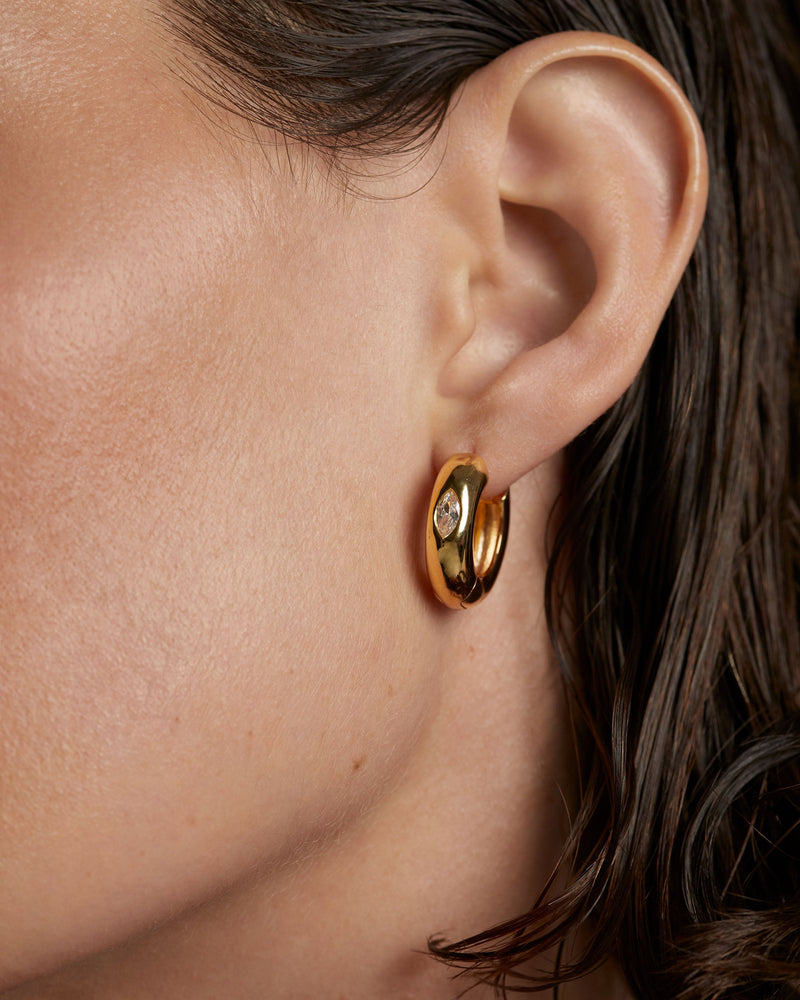 Ura Hoop Earrings - 
  
    Sterling Silver / 18K Gold plating
  
