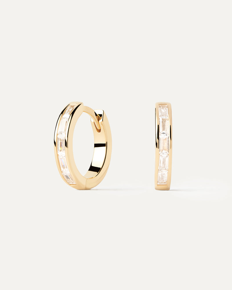 Orecchini a Cerchio Viena - 
  
    Argento sterling / Placcatura in Oro 18K
  
