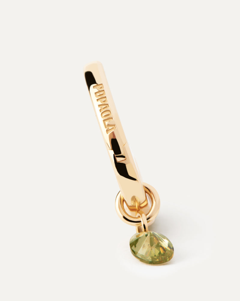 Orecchini a cerchio Lily Verde - 
  
    Argento sterling / Placcatura in Oro 18K
  
