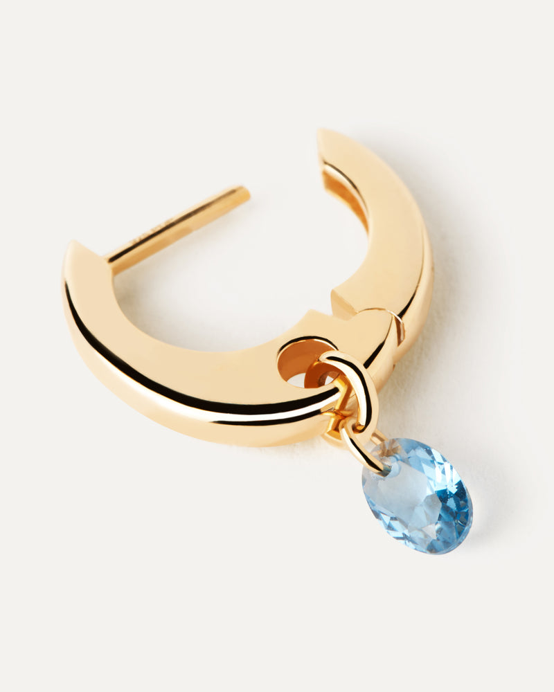 Blue Lily Hoops - 
  
    Sterling Silver / 18K Gold plating
  
